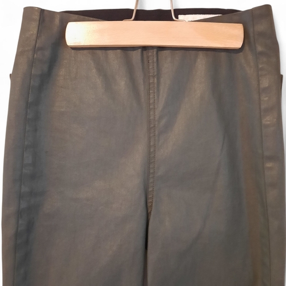 RAG & BONE Coated Pull On Highrise Jeans Pants Cotton Stretch Army Green S 4 - Picture 6 of 14